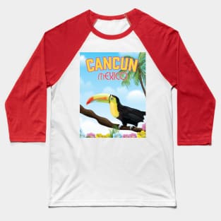 Cancun Mexico Travel poster Baseball T-Shirt